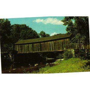 Covered Bridge Postcards Salmon River Travel Unposted Salmon River Connecticut